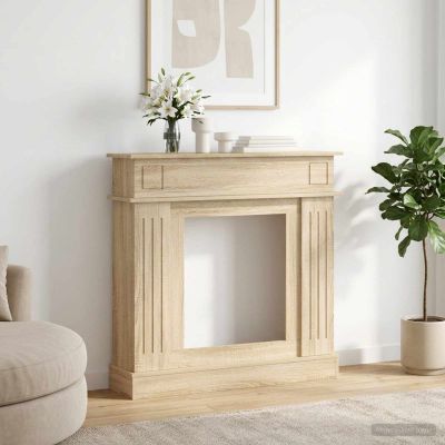 vidaXL Rám krbu Dub sonoma 102 x 26 x 100 cm Kompozitné drevo