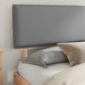 vidaXL Rám postele s čalúneným čelom Svetlosivá 200 x 200 cm