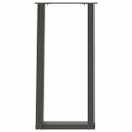 vidaXL Nohy ku konzolovému stolíku v tvare U, 2 ks, antracitové, 38 x (72-73) cm, oceľ