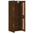 vidaXL Vysoká skrinka hnedý dub 69,5x34x180 cm spracované drevo