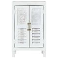 vidaXL Komoda biela 55x30x90 cm masívne akáciové drevo