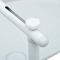 vidaXL Visiaci balkónový stolík biely 60x64x83,5 cm plastový s ratanovým vzhľadom