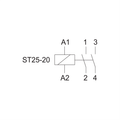 Stykač F&F ST25-20 1F 25A, 2xNO, 230V, na DIN lištu