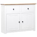 vidaXL Komoda biela 93x40x80 cm borovicový masív Panama Range