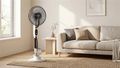 TEESA TSA8067-W stojanový ventilátor s funkciou hmly - biely
