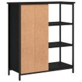 vidaXL Komoda čierna 70x30x80 cm kompozitné drevo