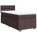 vidaXL Boxspring posteľ s matracom tmavohnedá 100x200 cm látka