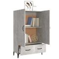 vidaXL Komoda betónovo sivá 70x31x115 cm spracované drevo