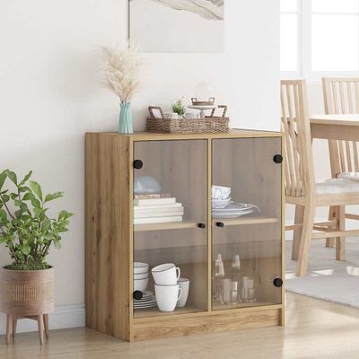 vidaXL Bočná skrinka Remeselný dub 68 x 37 x 75,5 cm Kompozitné drevo