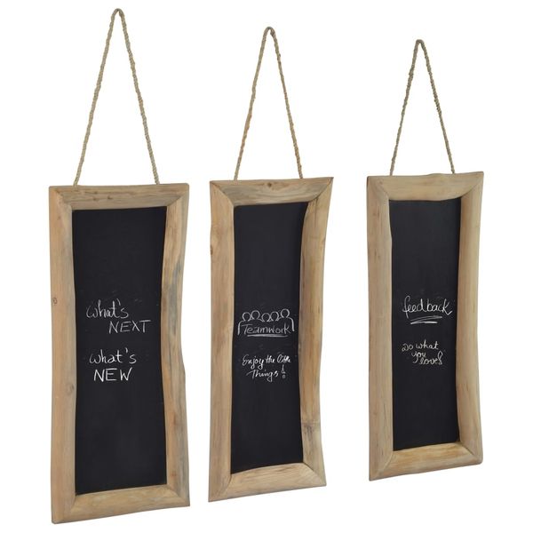 vidaXL Tabule 3 ks 30x70 cm tíkové drevo