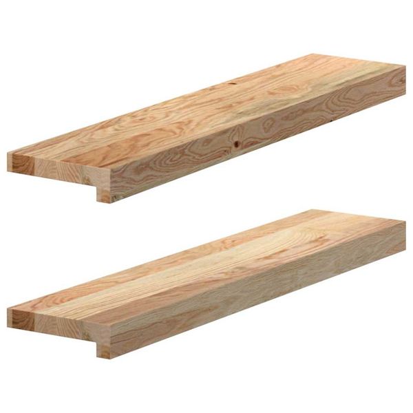 vidaXL Parapety 2 ks neošetrené 70x15x2 cm masívne dubové drevo