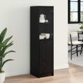 vidaXL Highboard Čierny dub 35 x 37 x 142 cm Kompozitné drevo