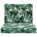 vidaXL Vankúš na vonkajšiu pohovku Polyester Vzor s listami 60 x 60 cm