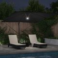 vidaXL Roma Parasol Čierna 286 x 284 x 270 cm Hliník a polyester