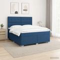 vidaXL Posteľ boxspring s matracom Modrá 140 x 200 cm Látka