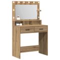 vidaXL Toaletný stolík Remeselný dub 79 x 41 x 135 cm Kompozitné drevo