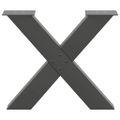 vidaXL Nohy konferenčného stolíka v tvare X, 2 ks, antracitové, 60 x (42-43) cm, oceľ