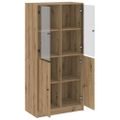 vidaXL Vysoká skrinka s dvierkami dub artisan 68x37x142cm kompoz.drevo