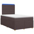 vidaXL Posteľ boxspring s matracom Tmavohnedá 120 x 200 cm Látka