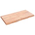 vidaXL Kúpeľňová doska bledohnedá 120x60x(2-6) cm ošetrený masív
