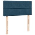 vidaXL Osmanský rám postele s matracom tmavomodrá 90x200 cm zamat
