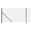 vidaXL Drôtený plot s prírubou, zelený 1,1x25 m