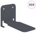 vidaXL Neviditeľná plávajúca polica 24 ks Antracit 6 x 11 x 6,5 cm