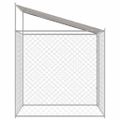 vidaXL Klietka pre psa s strechou Strieborná 200 x 200 x 258 cm
