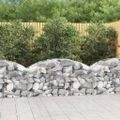 vidaXL Oblúkový gabionový kôš 150x50x60/80 cm pozinkované železo