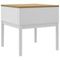 vidaXL Stolík na lampu FLORO biely 55x55x54 cm borovicový masív