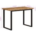 vidaXL Jedálenský stôl 110x55x75 cm masívne mangovníkové drevo