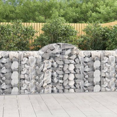 vidaXL Oblúkové gabiónové koše 13 ks 200x50x100/120cm pozinkov. železo