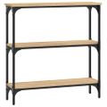 vidaXL Konzolový stolík, dub sonoma, 75x22,5x75 cm, imitácia dreva