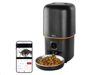 Dávkovač krmiva s kamérou EMOS H6004 GoSmart, 4 l, čierny, Wi-Fi