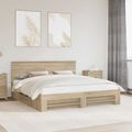 vidaXL Rám postele Sonoma dub 200 x 200 cm Kompozitné drevo