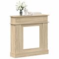 vidaXL Rám krbu Dub sonoma 102 x 26 x 100 cm Kompozitné drevo
