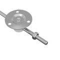 vidaXL Hinge na podporu viečka 12 ks Strieborná 194 x 36 x 18 mm