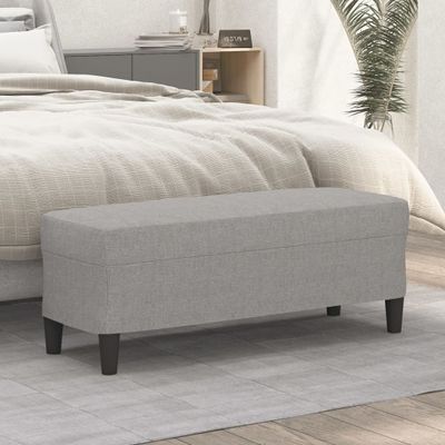 vidaXL Lavička bledosivá 100x35x41 cm látka