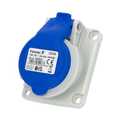 Zásuvka vstavaná 23236 IP44-54/230V/16A/3P 6h, šikmá 10°, SpeedPRO