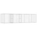 vidaXL Klietka pre psa Strieborná 800 x 200 x 200 cm Pozinkovaná oceľ