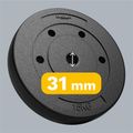 Sada bitumenových závaží 2x15kg, 31mm, REBEL ACTIVE RBA-2104