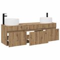 vidaXL Set kabinetov do kúpeľne 3 ks Dub artisan 49 x 44,5 x 66 cm