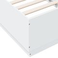 vidaXL Posteľný rám s LED svetlami biely 75x190 cm kompozitné drevo