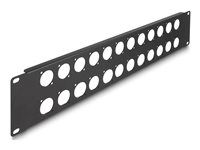 19" D-Type Patch Panel 24 port 2U black