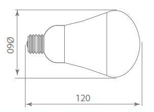 LED žiarovka E27 A60 22 SMD 10W, teplá biela