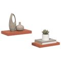 vidaXL Stenná polica Nástenná montáž 2 ks Červená 40 x 23,5 x 3,8 cm
