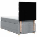 vidaXL Posteľný rám boxsping s matracom bledosivý 80x200 cm látka