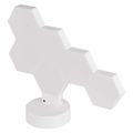 GoSmart LED stolná lampa Hexagon biela, 6 častí, RGBIC stmievateľná, WiFi