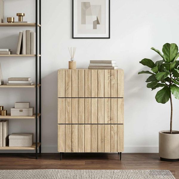 vidaXL Zásuvkový kabinet 66 x 34,5 x 92 cm Kompozitné drevo Dub sonoma