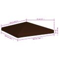 vidaXL Strieška na altánok 310 g/m² 3x3 m, hnedá